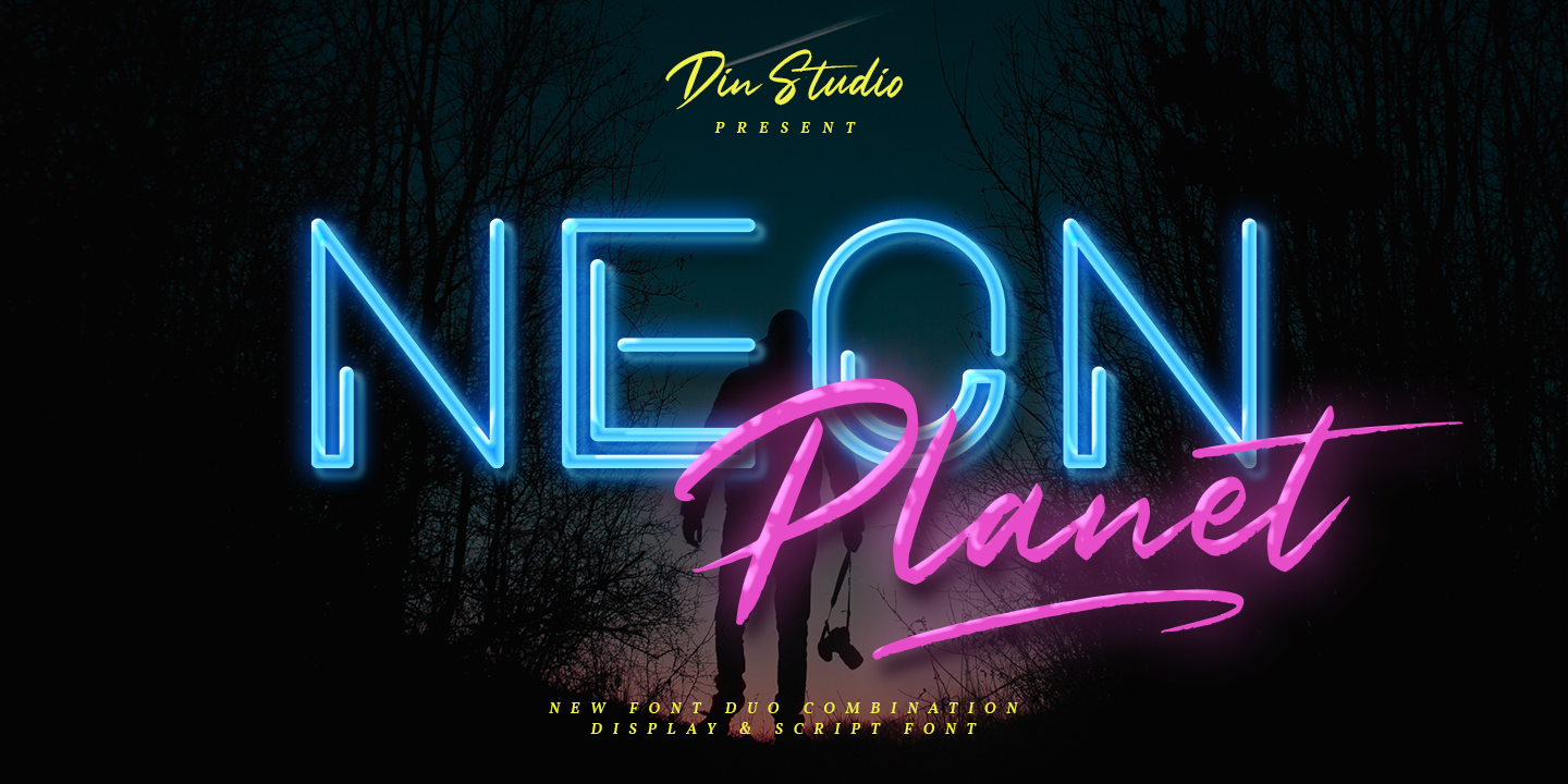 Пример шрифта Neon Planet #1